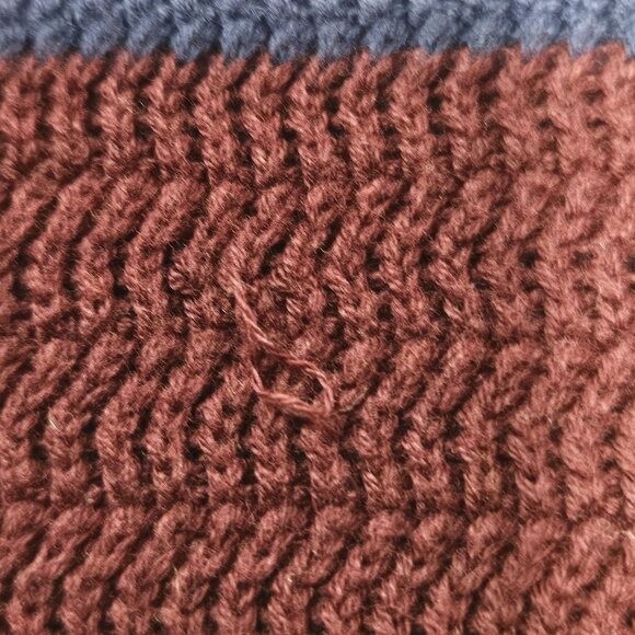 Preppy Mens Chaps zip collar crested stripped preppy colligate textured sweater - Picture 6 of 9